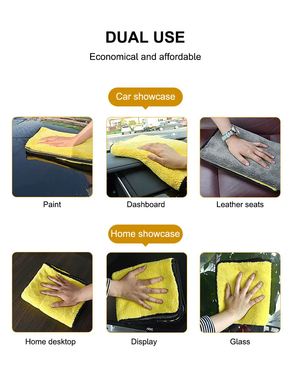 SEAMETAL High-end Microfiber Towel Car Wash Towel Detailing Cleaning Cloth Car Wash Drying Towel Car Absorbent Cleaning Products