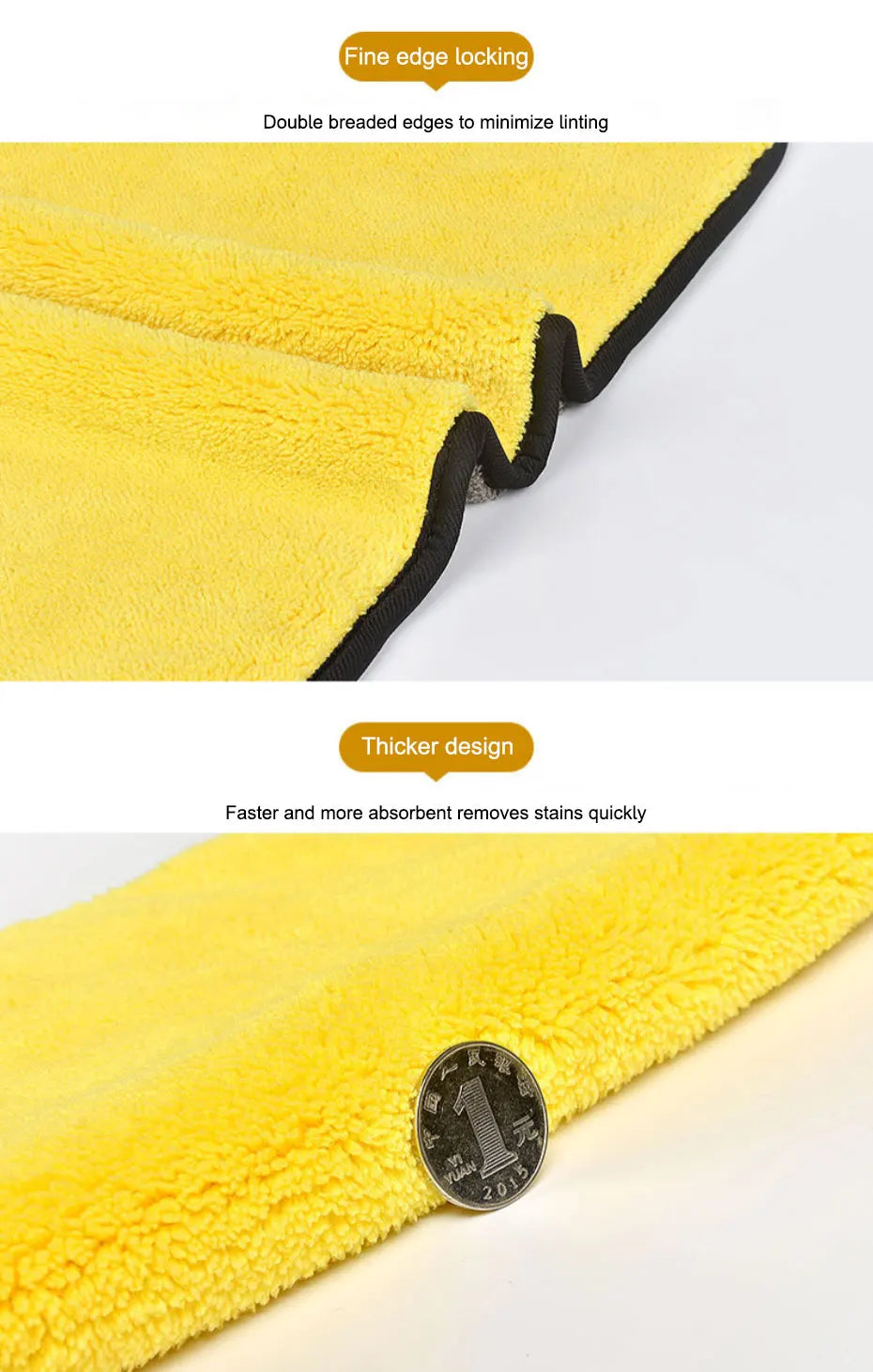 SEAMETAL High-end Microfiber Towel Car Wash Towel Detailing Cleaning Cloth Car Wash Drying Towel Car Absorbent Cleaning Products
