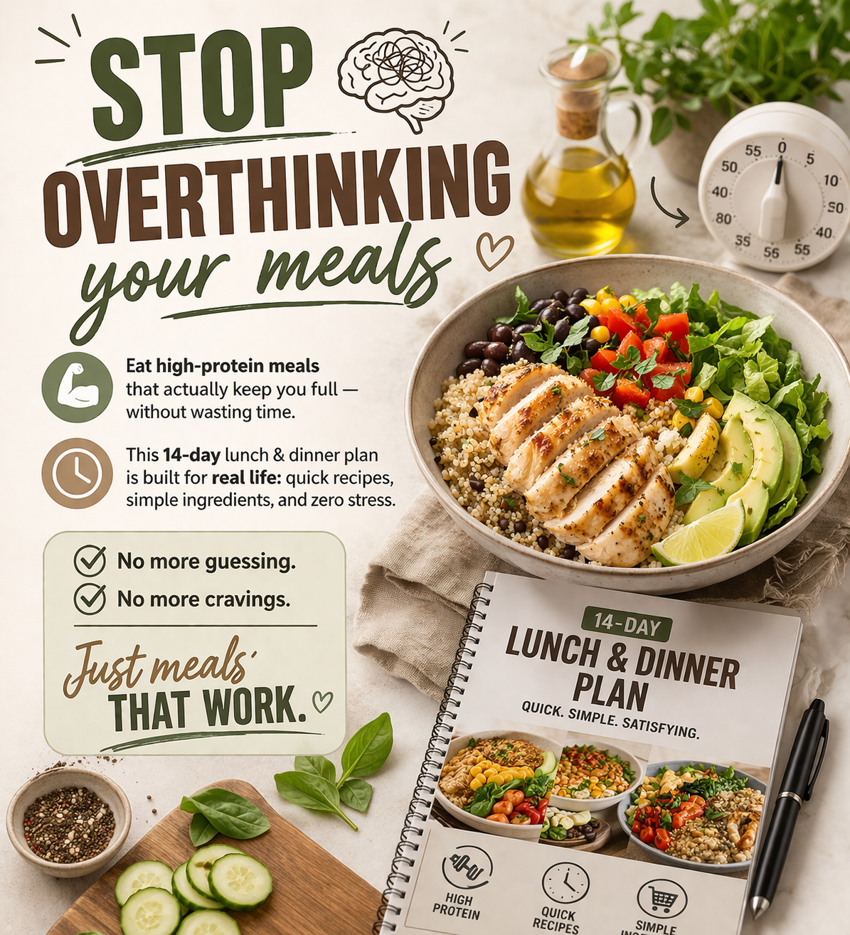 14 Days of Easy Lunch & Dinner Meals for Busy Women