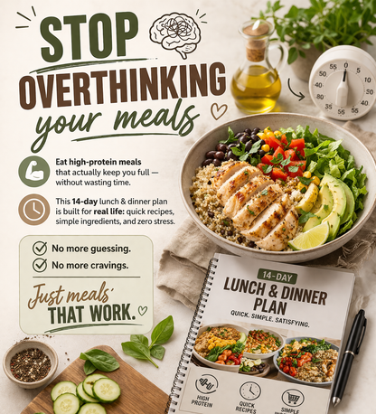 14 Days of Easy Lunch & Dinner Meals for Busy Women